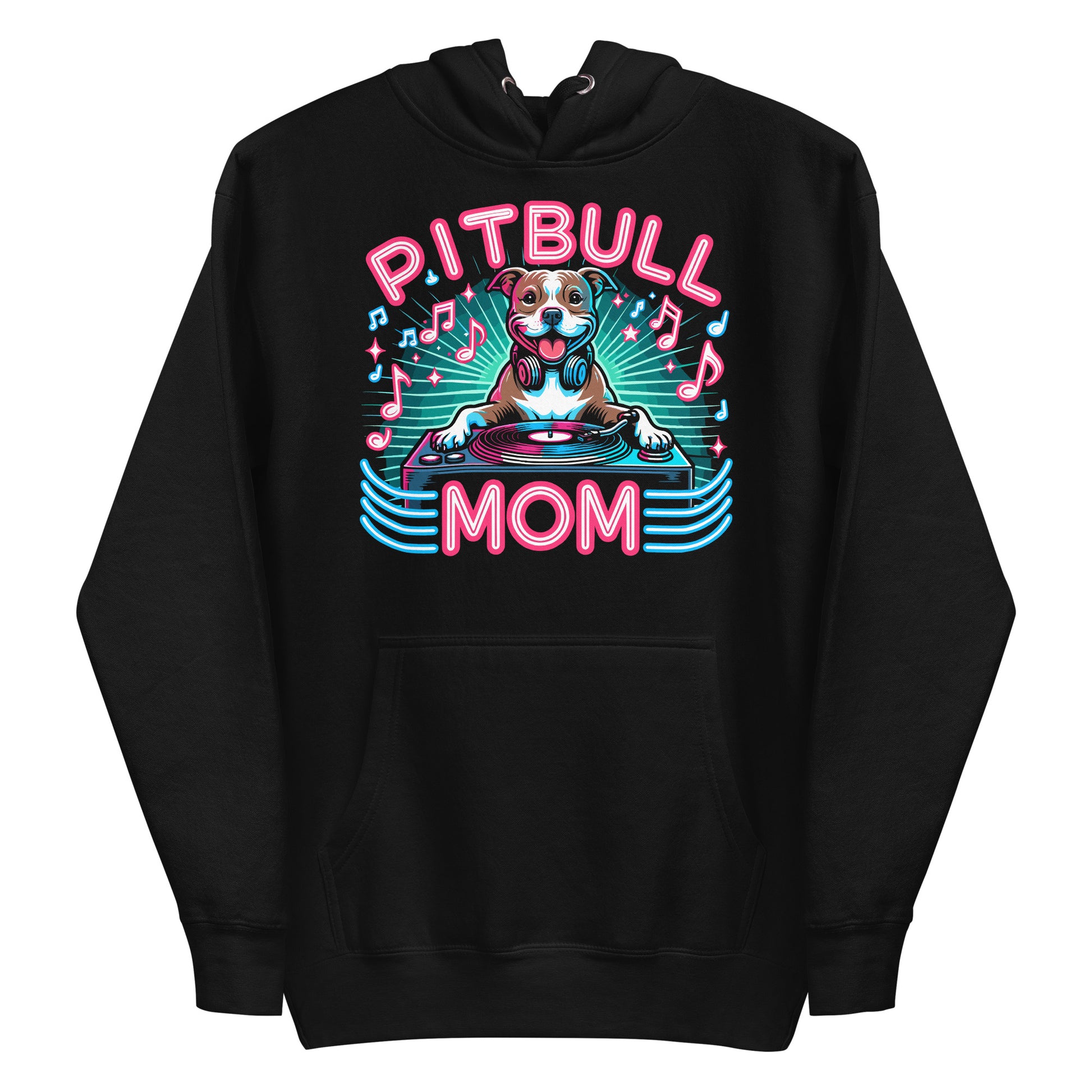 "Groove Paws" - Neon Pitbull Mom Hoodie - Pittie Choy