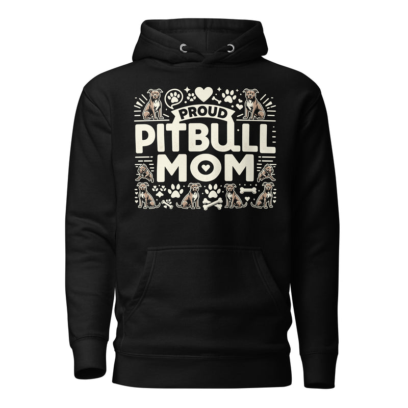 "Paw Prints of Pride" - Proud Pitbull Mom Hoodie