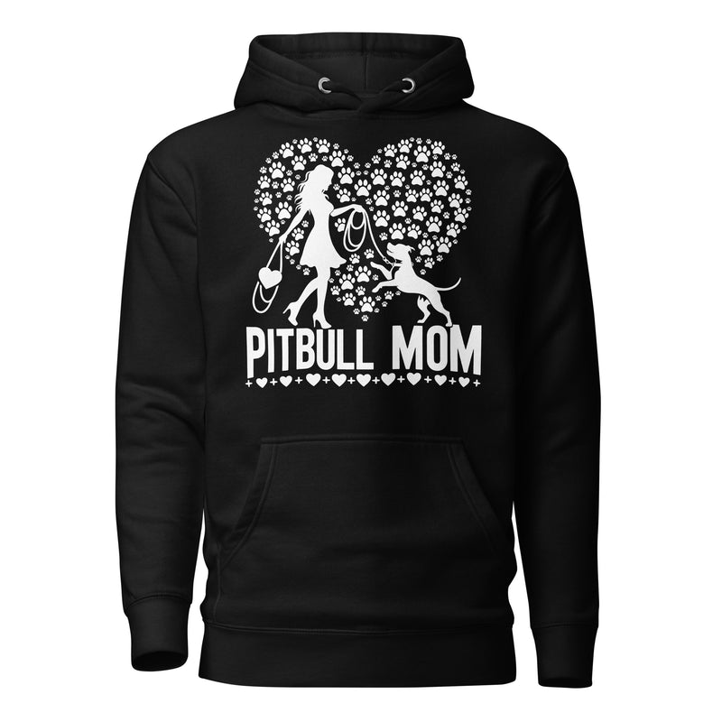 "Paws & Hearts" - Pitbull Mom Hoodie