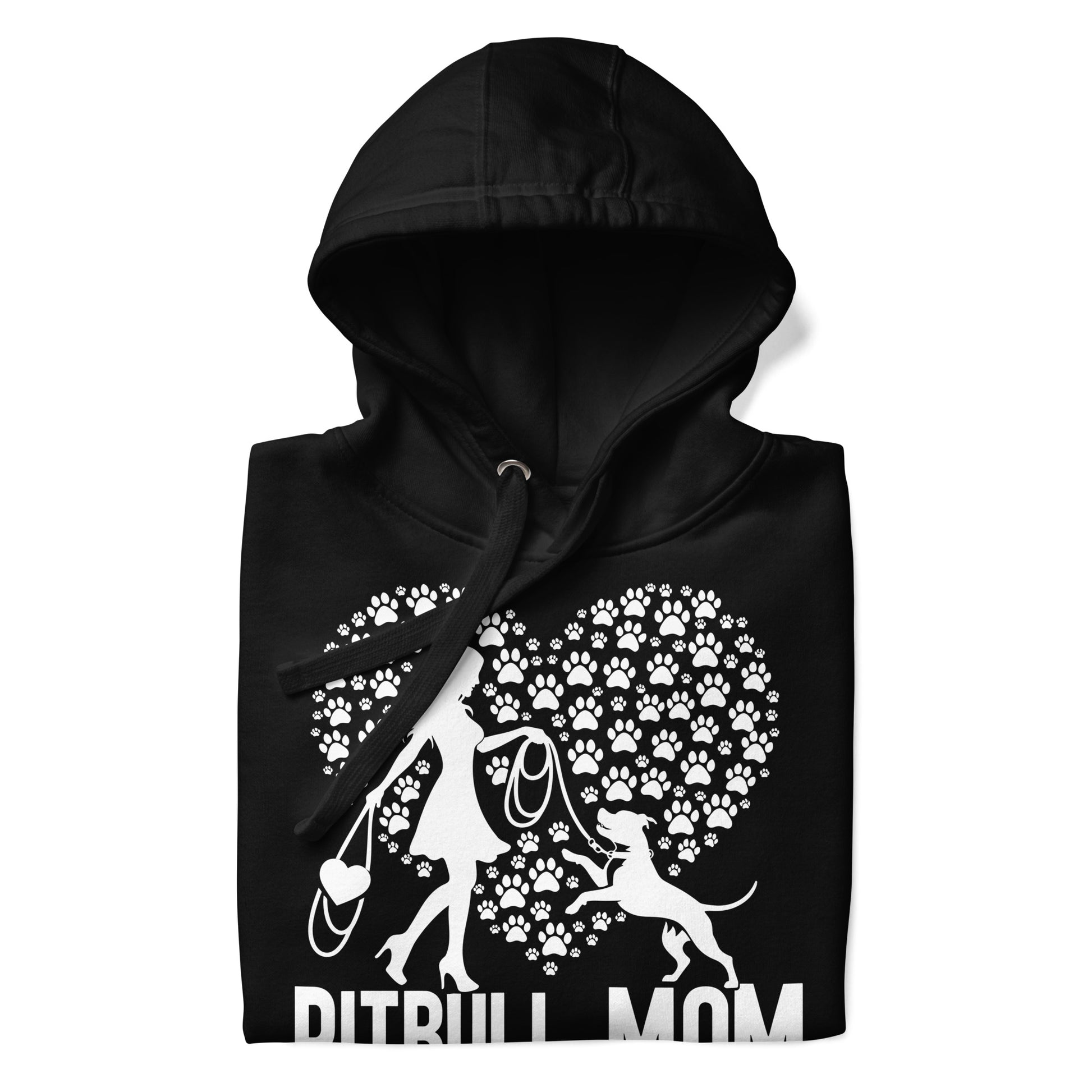 "Paws & Hearts" - Pitbull Mom Hoodie - Pittie Choy