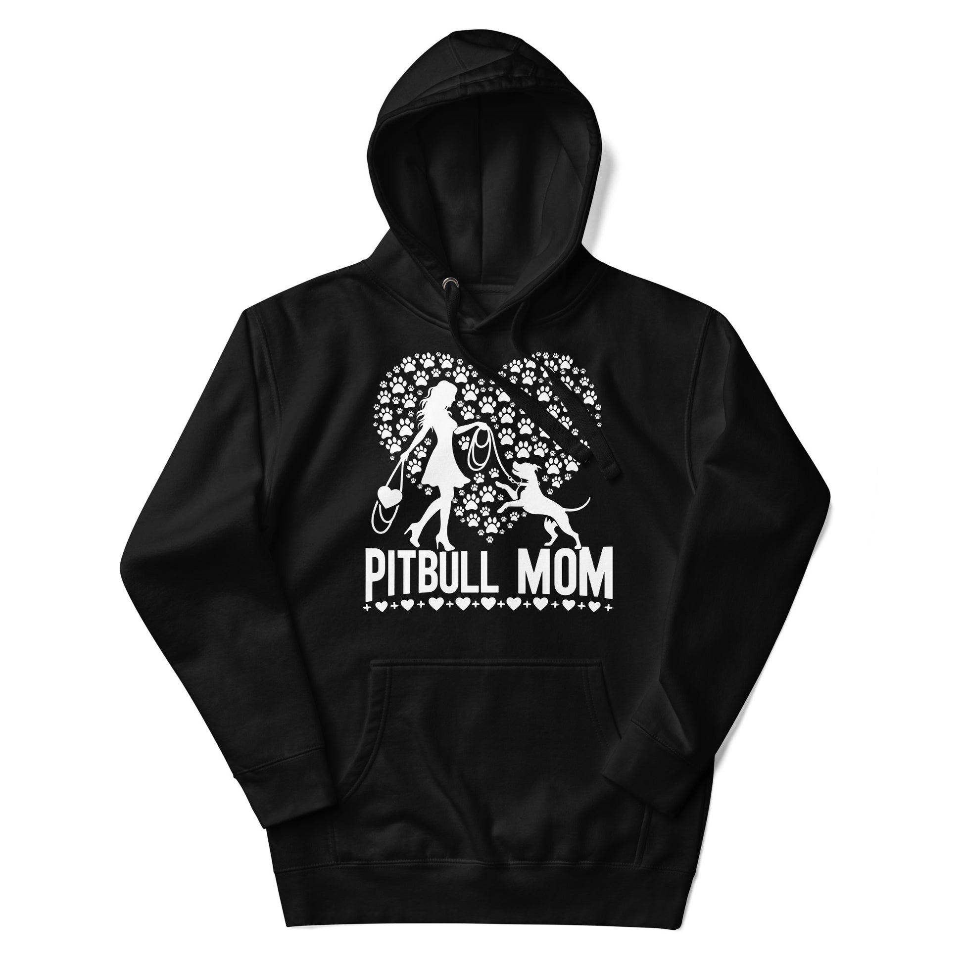 "Paws & Hearts" - Pitbull Mom Hoodie - Pittie Choy