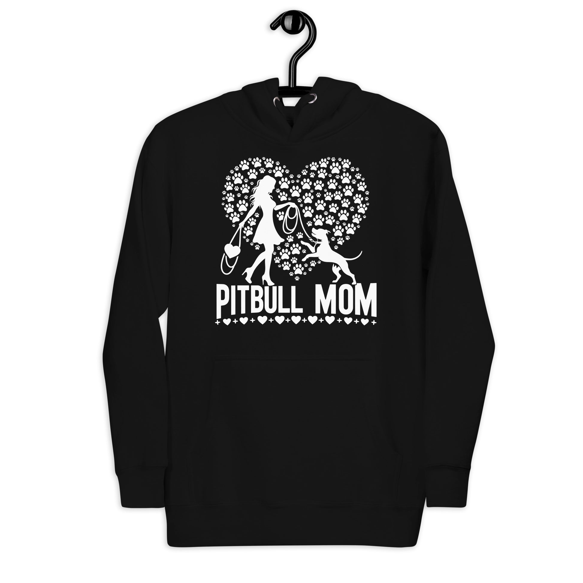"Paws & Hearts" - Pitbull Mom Hoodie - Pittie Choy