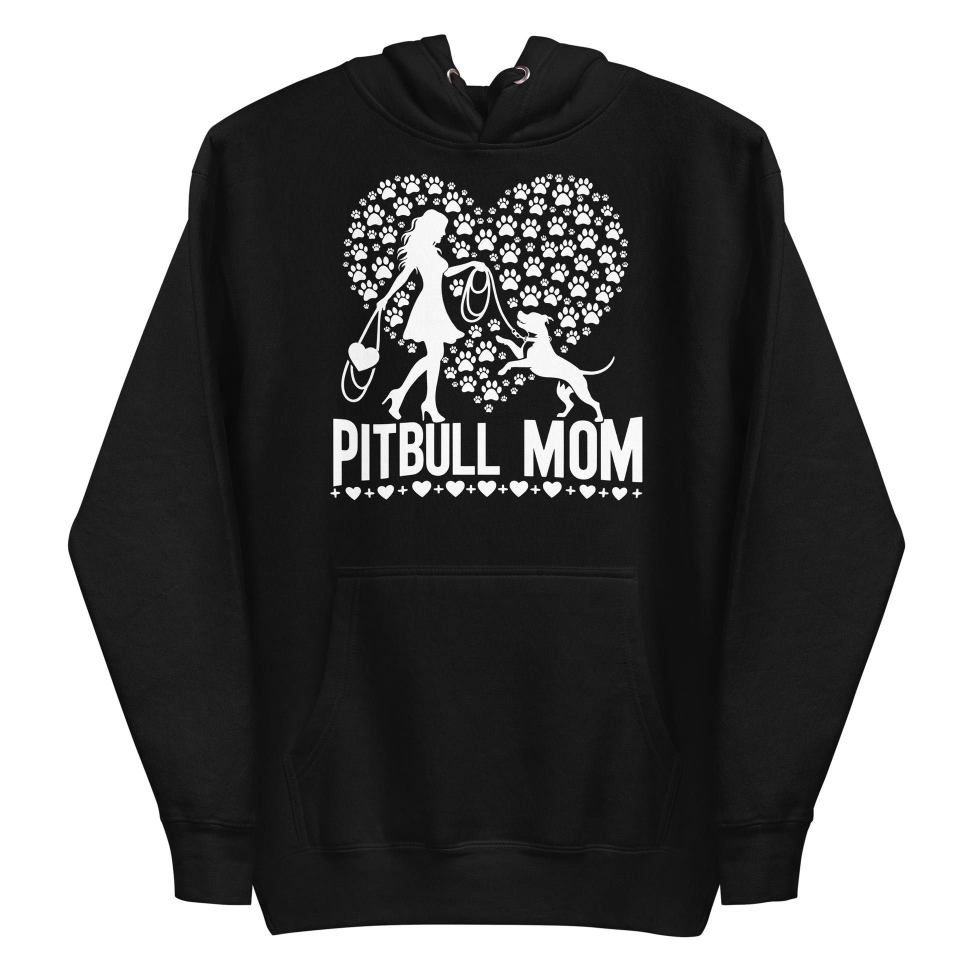 "Paws & Hearts" - Pitbull Mom Hoodie - Pittie Choy