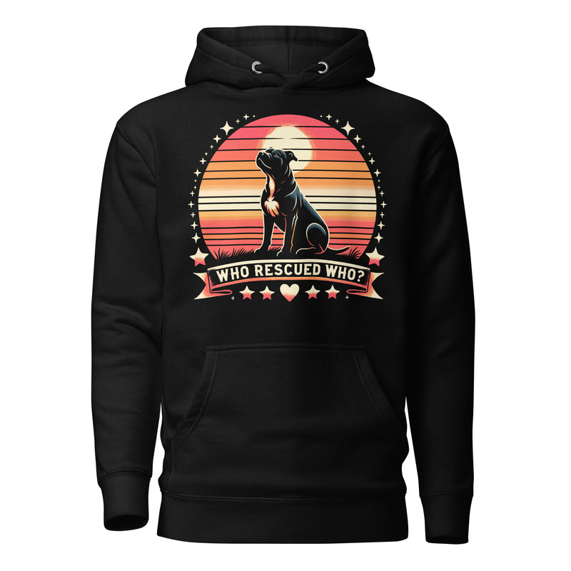 Who Rescued Who? - Reflective Pitbull Hoodie