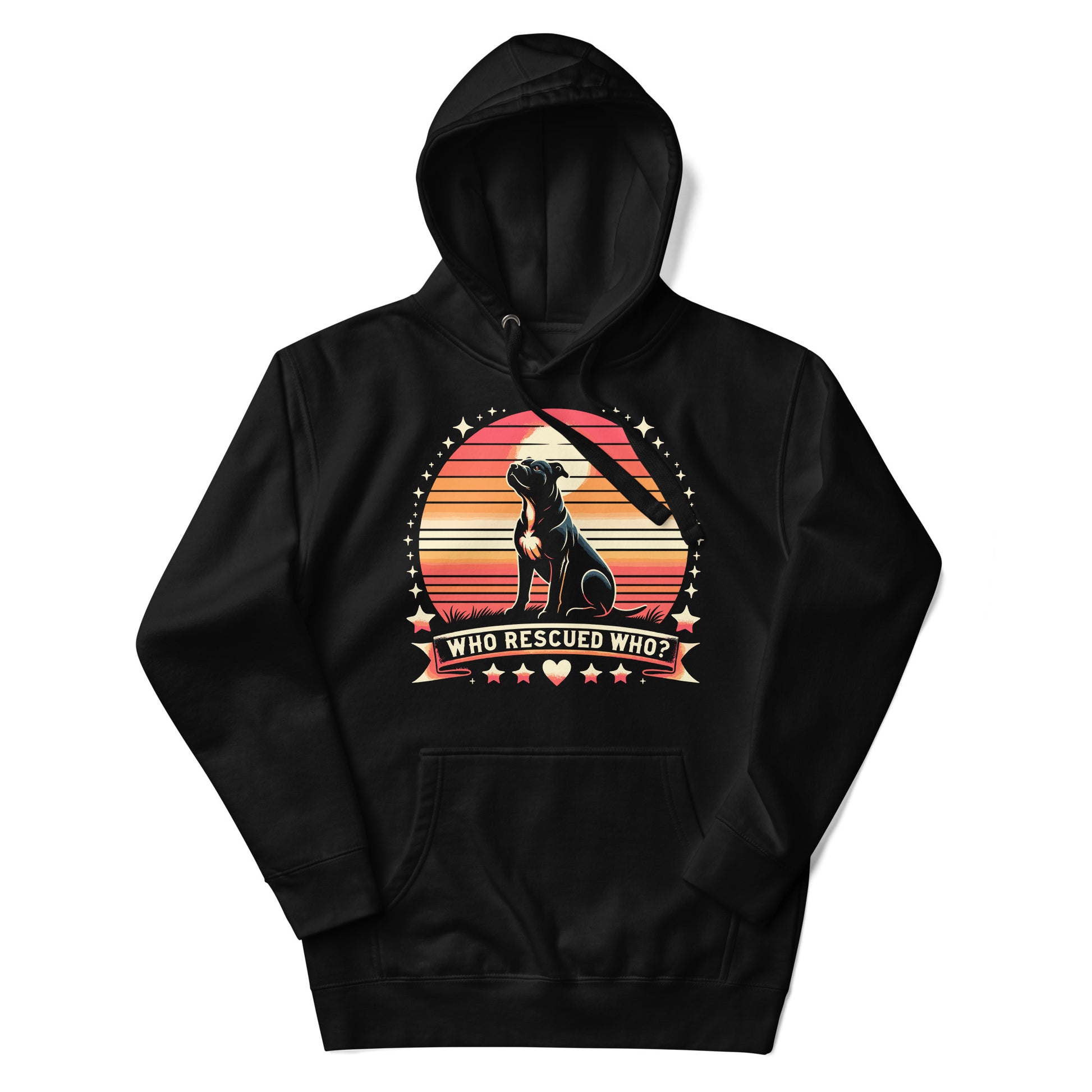"Who Rescued Who?" Reflective Pitbull Hoodie - Pittie Choy