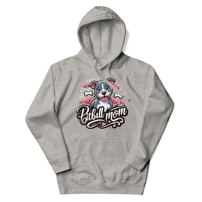 Pitbull Mom Hoodie Hearts and Bones - Pittie Choy