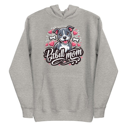 Pitbull Mom Hoodie Hearts and Bones - Pittie Choy