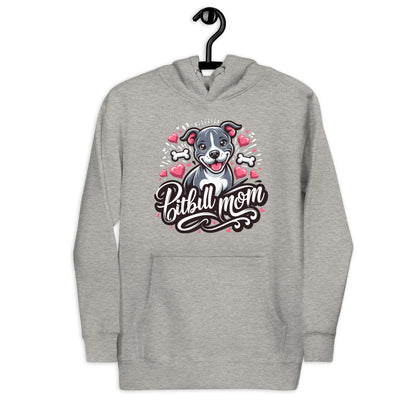 Pitbull Mom Hoodie Hearts and Bones - Pittie Choy