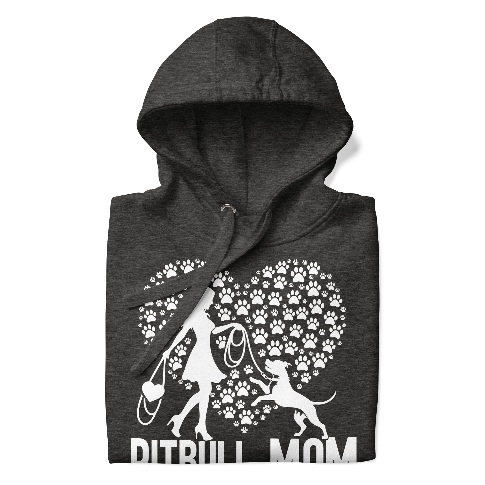 "Paws & Hearts" - Pitbull Mom Hoodie - Pittie Choy