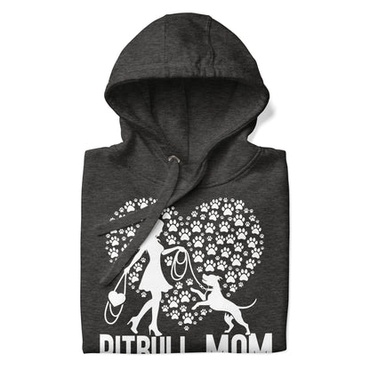 "Paws & Hearts" - Pitbull Mom Hoodie - Pittie Choy