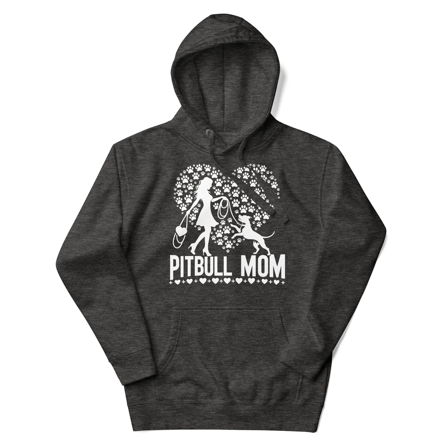 "Paws & Hearts" - Pitbull Mom Hoodie - Pittie Choy