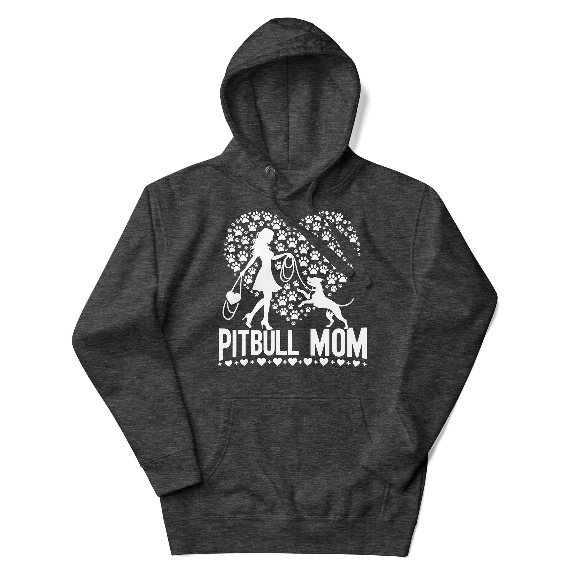 "Paws & Hearts" - Pitbull Mom Hoodie - Pittie Choy