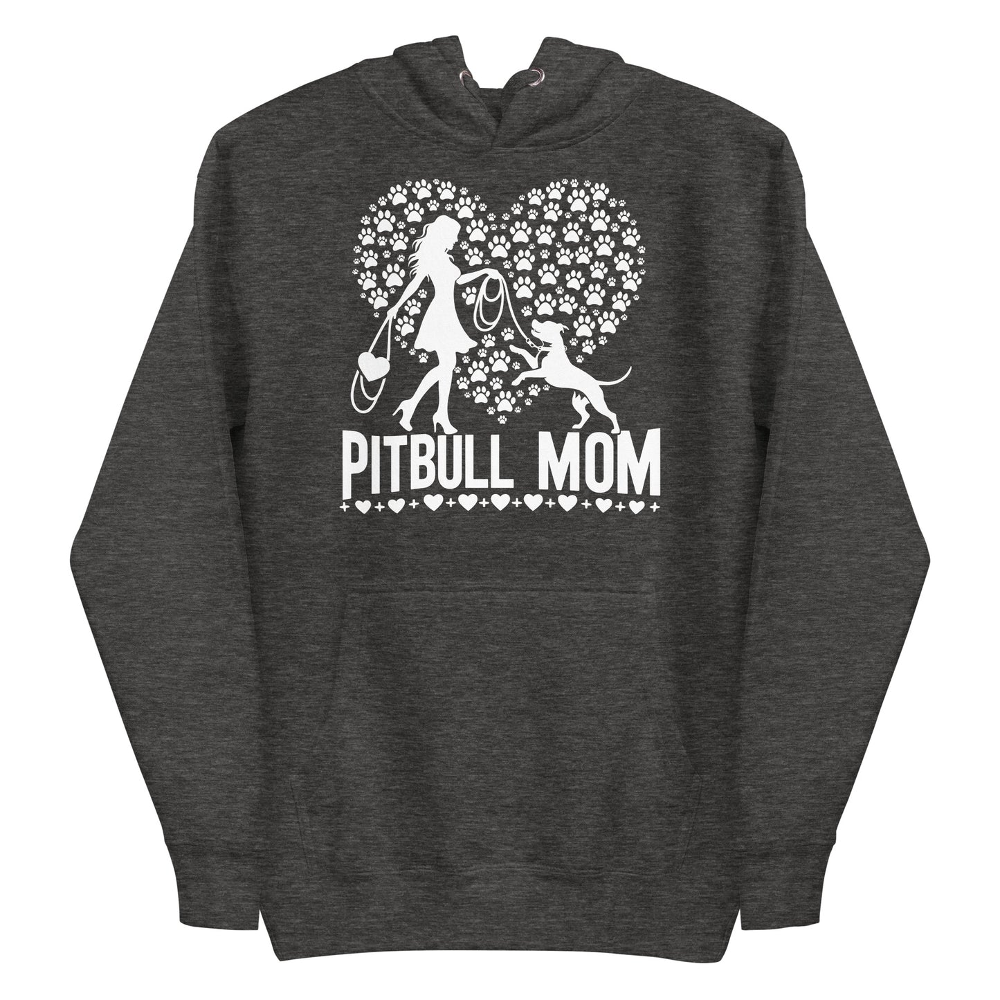 "Paws & Hearts" - Pitbull Mom Hoodie - Pittie Choy