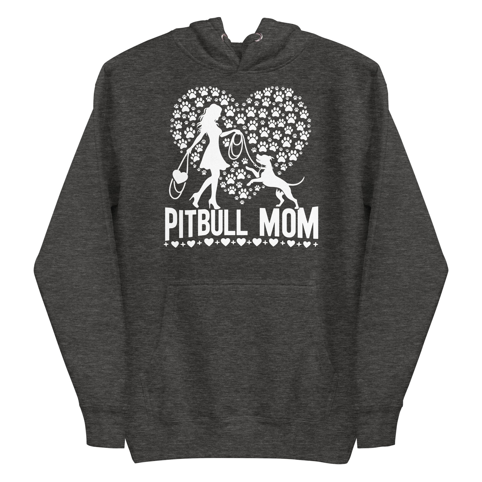 "Paws & Hearts" - Pitbull Mom Hoodie - Pittie Choy