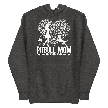 "Paws & Hearts" - Pitbull Mom Hoodie - Pittie Choy