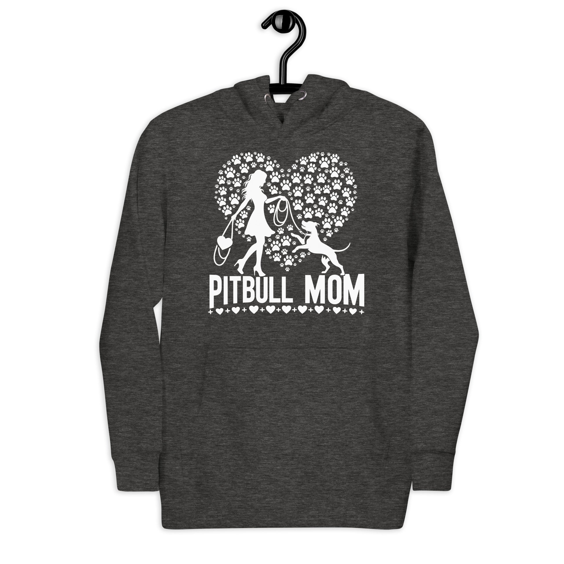 "Paws & Hearts" - Pitbull Mom Hoodie - Pittie Choy
