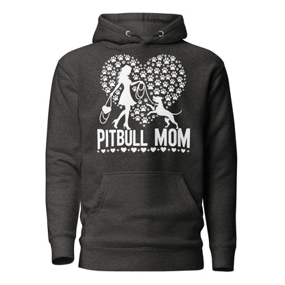"Paws & Hearts" - Pitbull Mom Hoodie - Pittie Choy