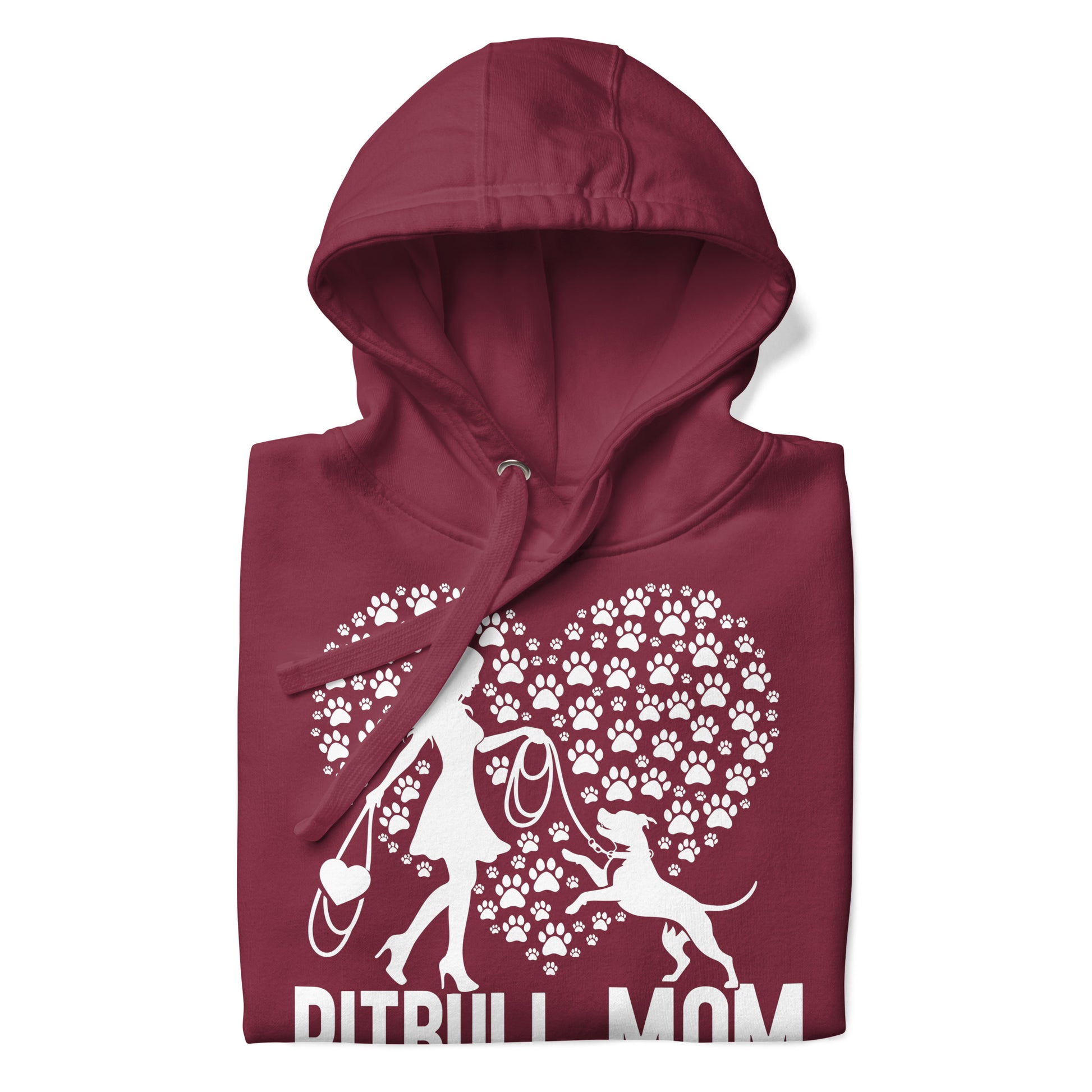 "Paws & Hearts" - Pitbull Mom Hoodie - Pittie Choy