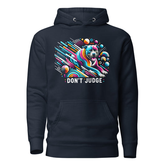"Galactic Paws" - Cosmic Don't Judge Pitbull Hoodie - Pittie Choy