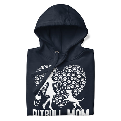 "Paws & Hearts" - Pitbull Mom Hoodie - Pittie Choy