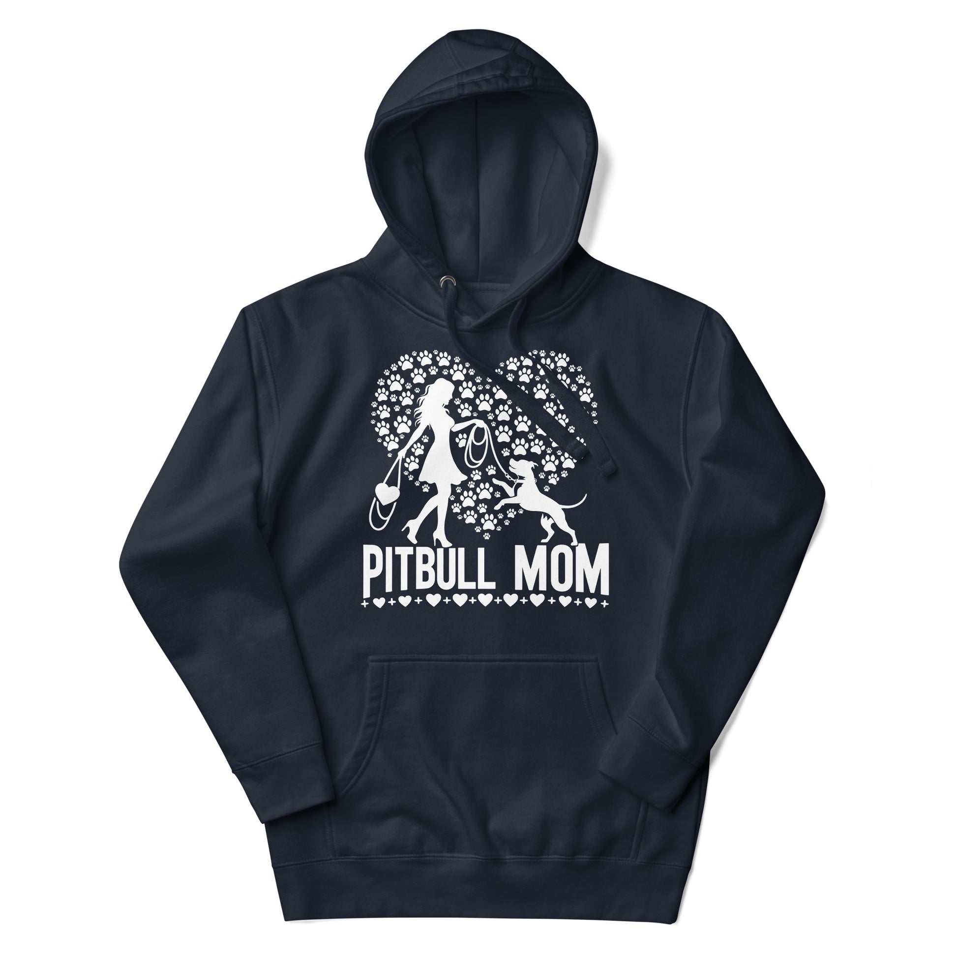 "Paws & Hearts" - Pitbull Mom Hoodie - Pittie Choy