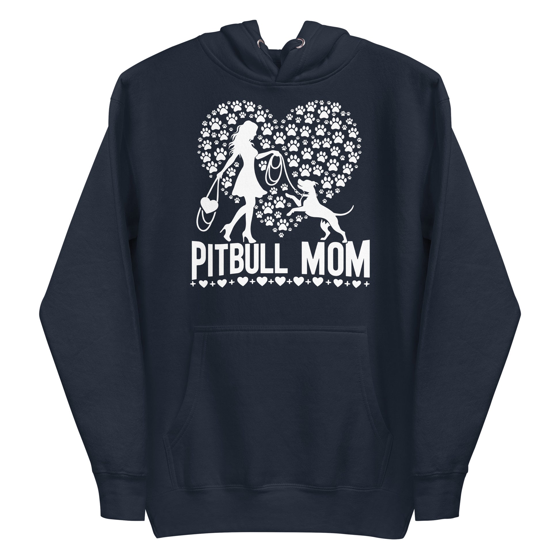 "Paws & Hearts" - Pitbull Mom Hoodie - Pittie Choy