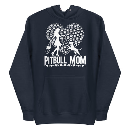 "Paws & Hearts" - Pitbull Mom Hoodie - Pittie Choy