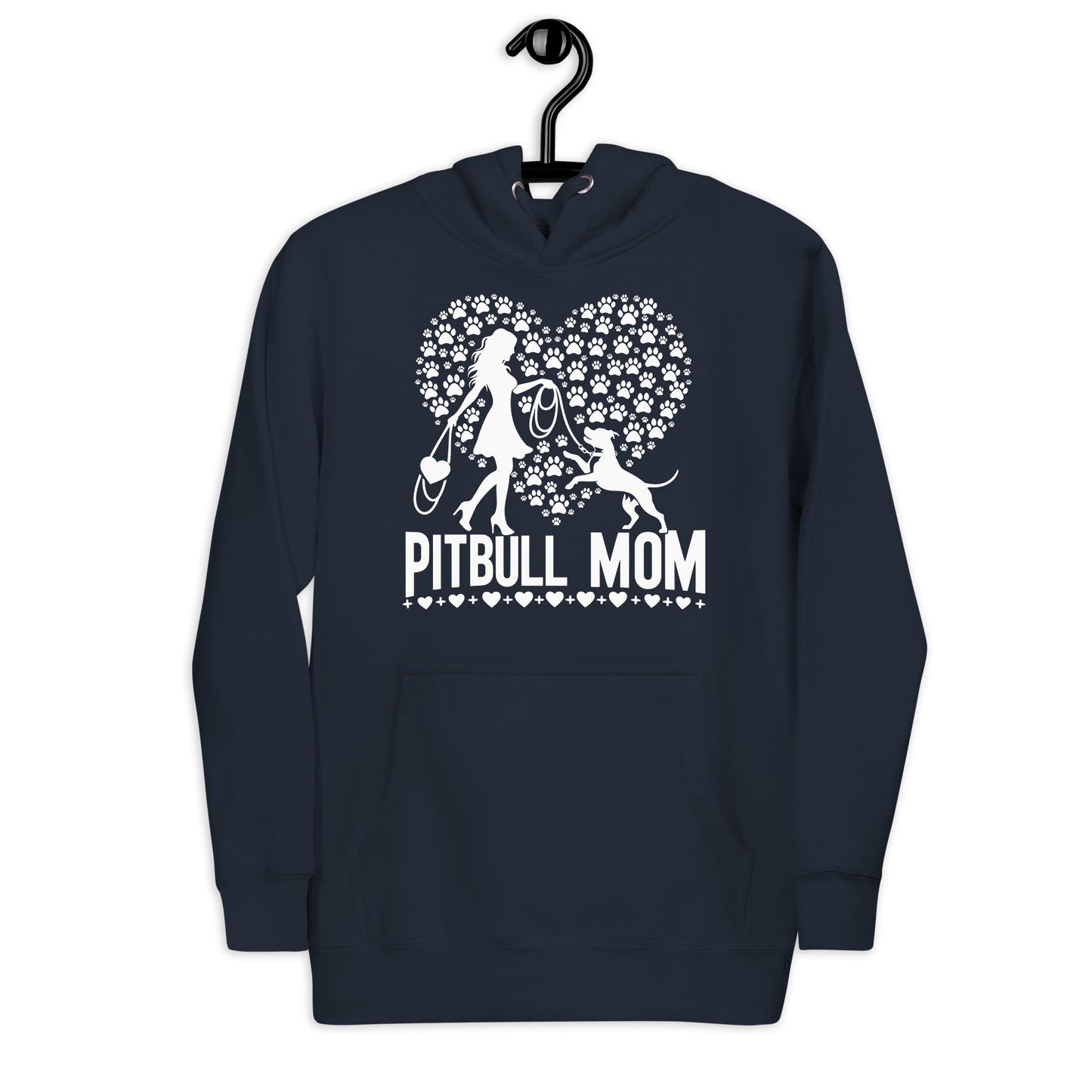 "Paws & Hearts" - Pitbull Mom Hoodie - Pittie Choy