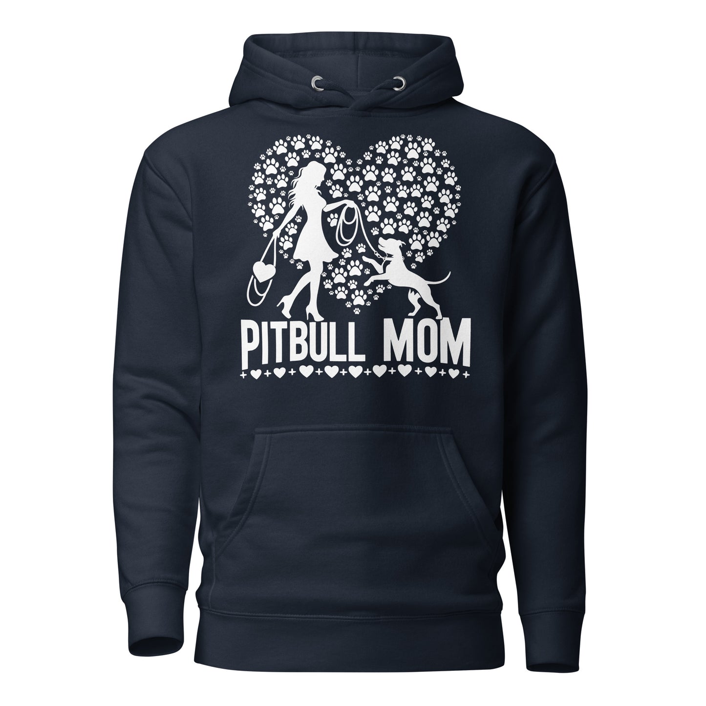 "Paws & Hearts" - Pitbull Mom Hoodie - Pittie Choy