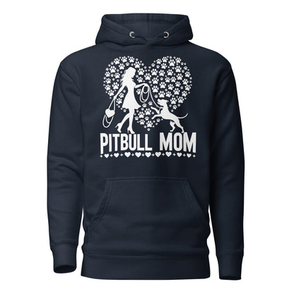 "Paws & Hearts" - Pitbull Mom Hoodie - Pittie Choy