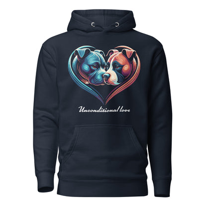 "Unconditional Love" Pitbull Hoodie - Pittie Choy