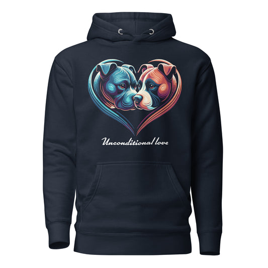 "Unconditional Love" Pitbull Hoodie - Pittie Choy