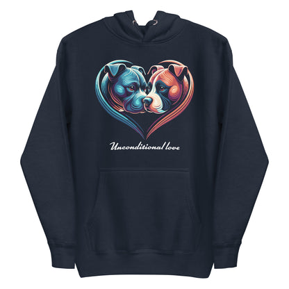 "Unconditional Love" Pitbull Hoodie - Pittie Choy