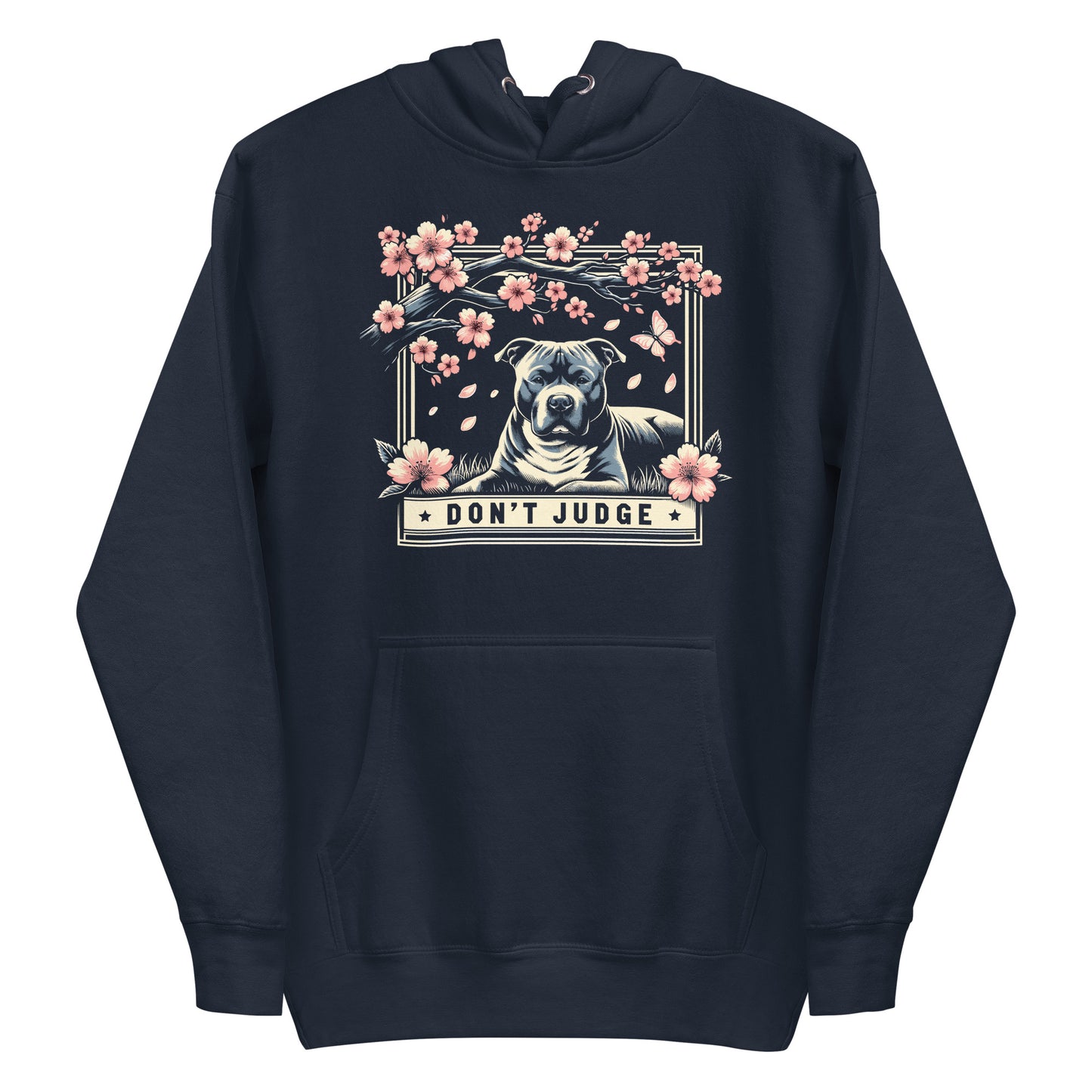 "Cherry Blossom Advocacy" - Don't Judge Pitbull Hoodie - Pittie Choy