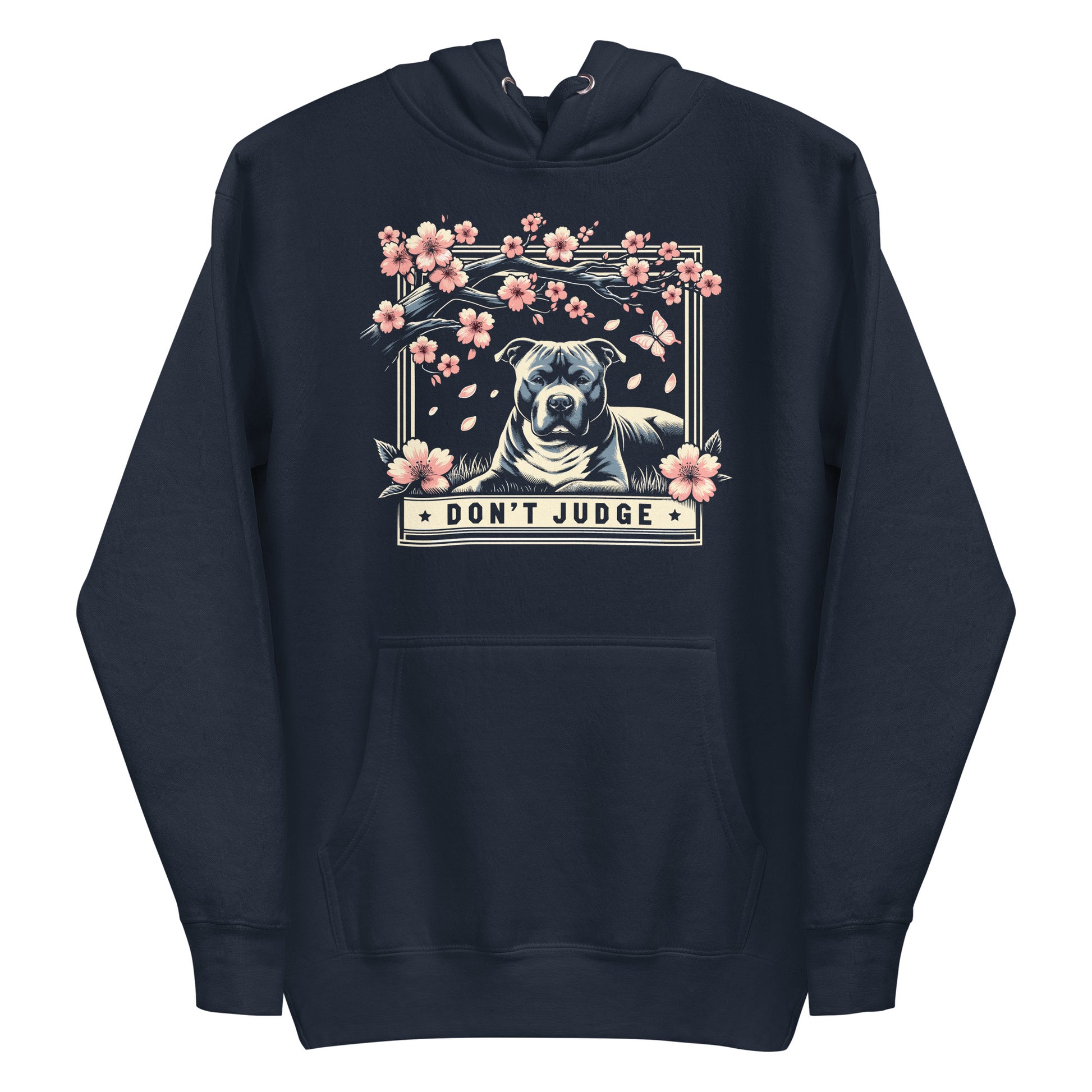 "Cherry Blossom Advocacy" - Don't Judge Pitbull Hoodie - Pittie Choy