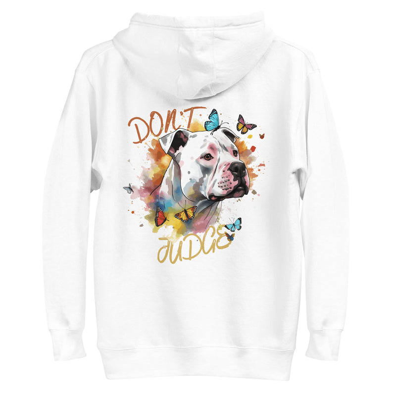 Don't Judge Unisex Pitbull Hoodie