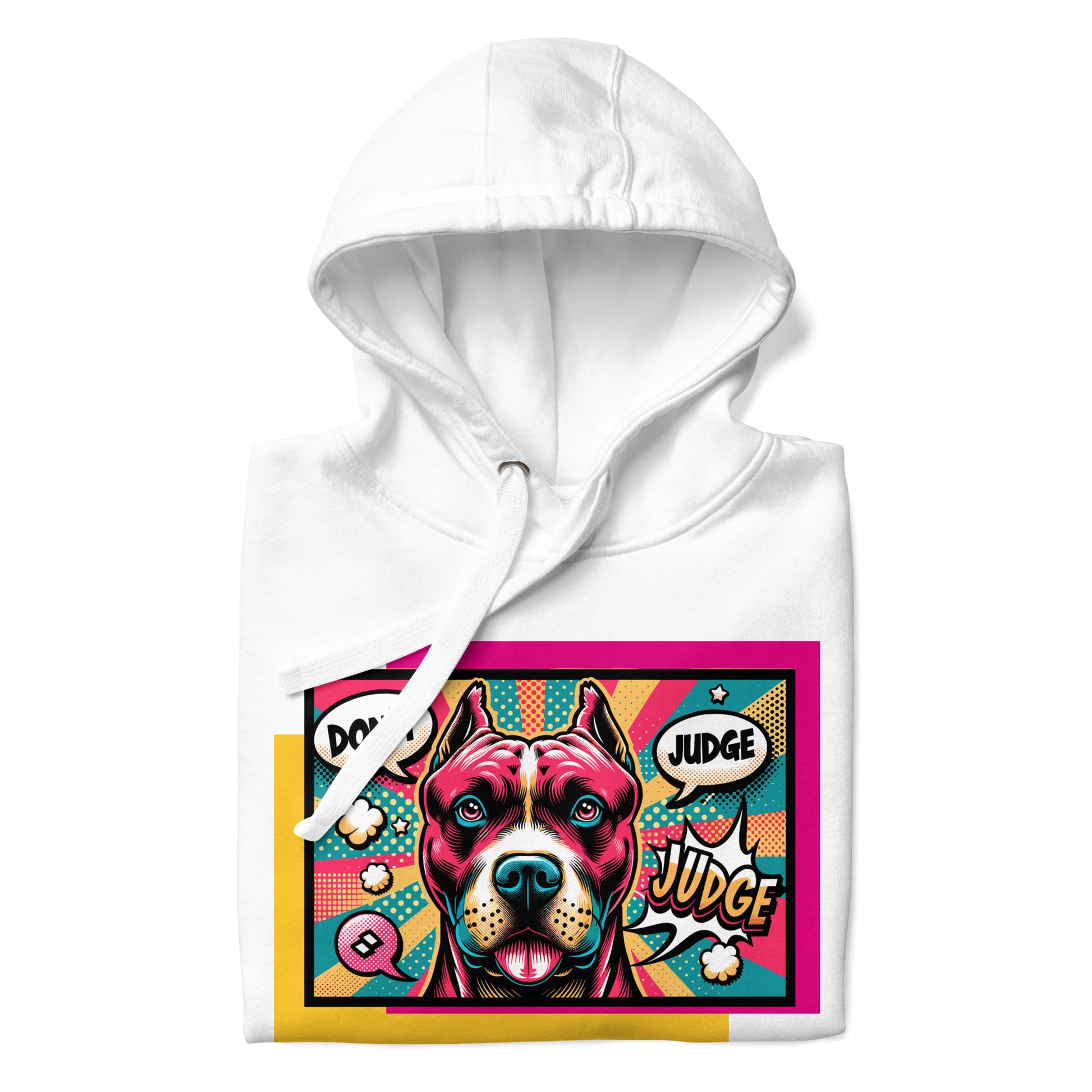 Pop Culture 'Don't Judge' Unisex Pitbull Hoodie - Pittie Choy