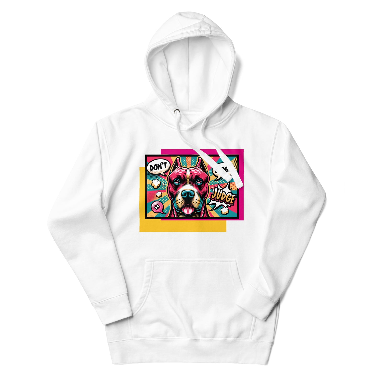 Pop Culture 'Don't Judge' Unisex Pitbull Hoodie - Pittie Choy