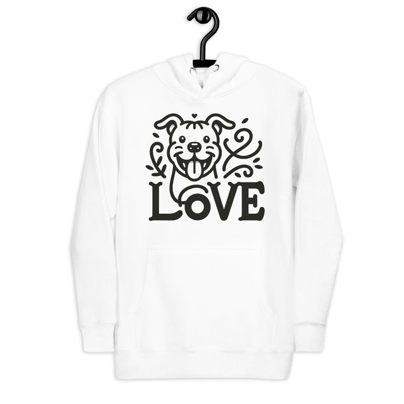 "Paws & Love" - Classic Pitbull Love Unisex Hoodie