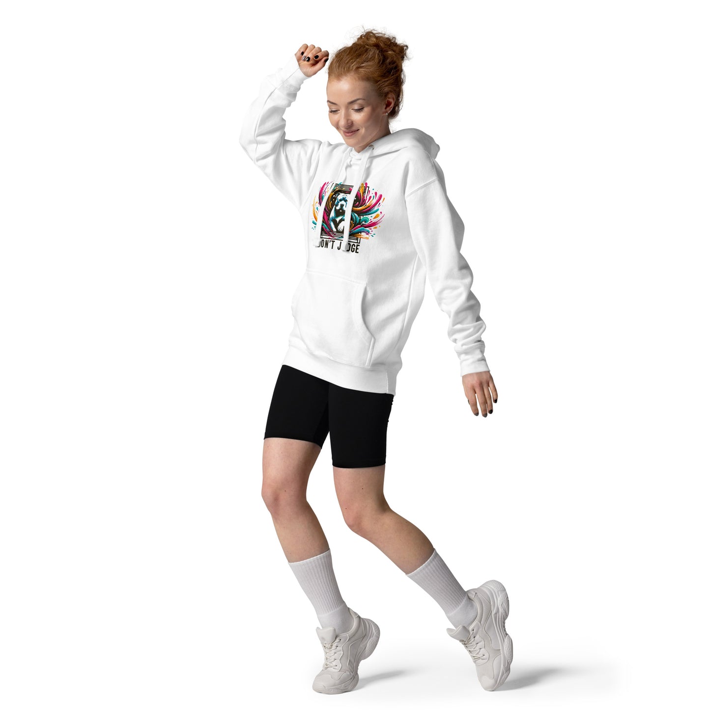"Don't Judge" - Vibrant Pitbull Advocate Hoodie - Pittie Choy