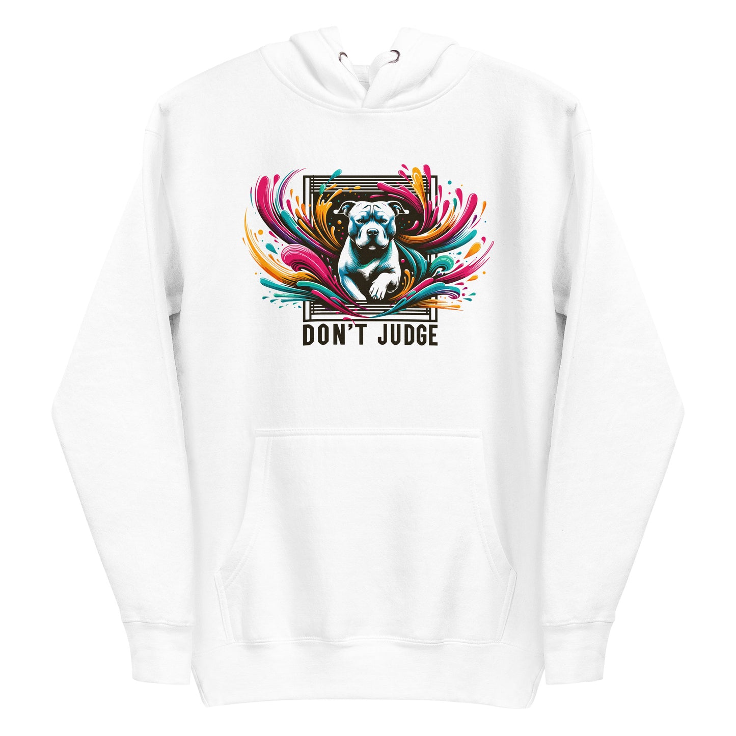 "Don't Judge" - Vibrant Pitbull Advocate Hoodie - Pittie Choy