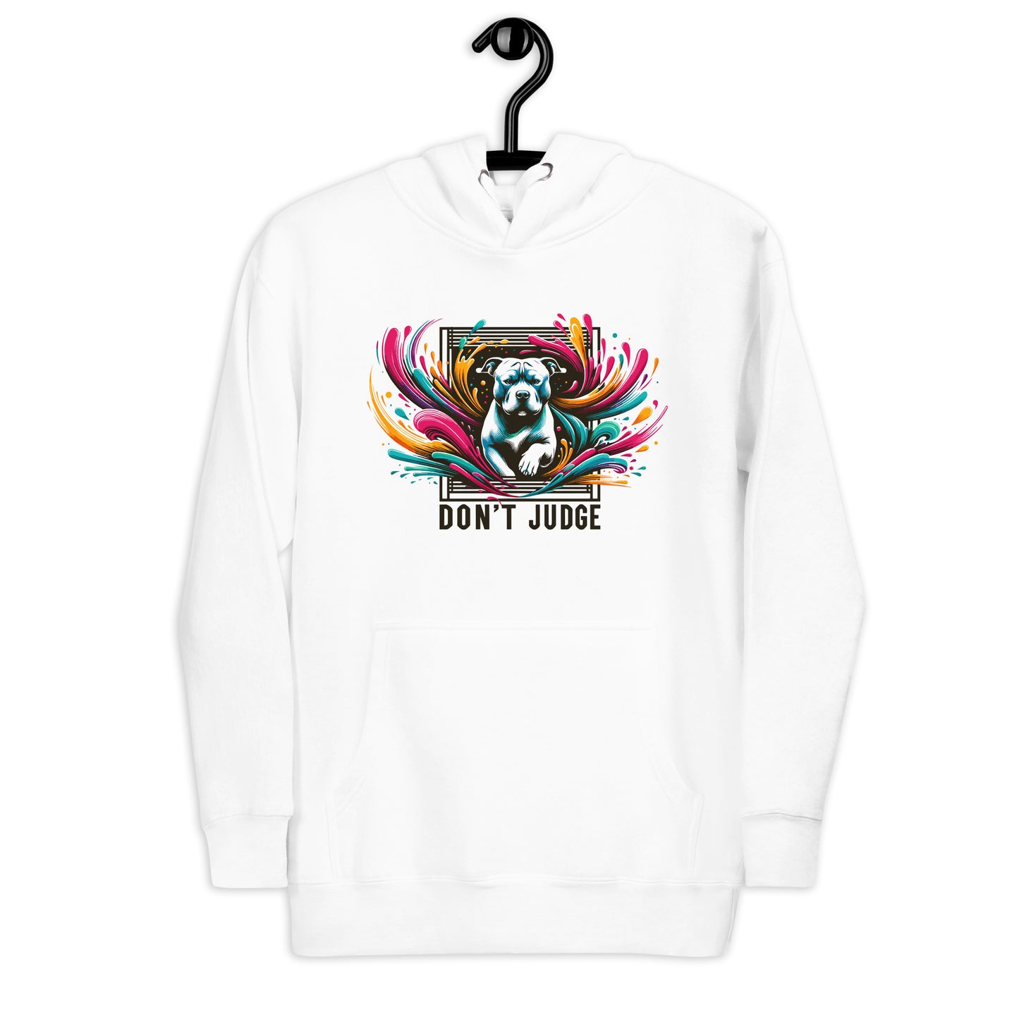 "Don't Judge" - Vibrant Pitbull Advocate Hoodie - Pittie Choy
