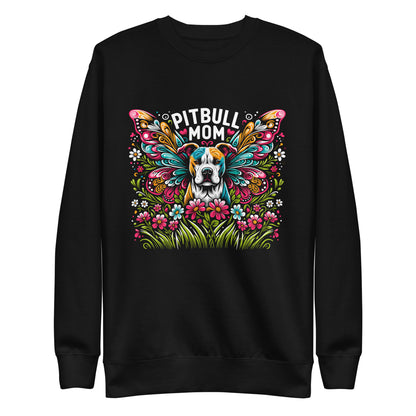 "Pitbull Mom" Enchanted Garden Premium Women's Sweatshirt - Pittie Choy