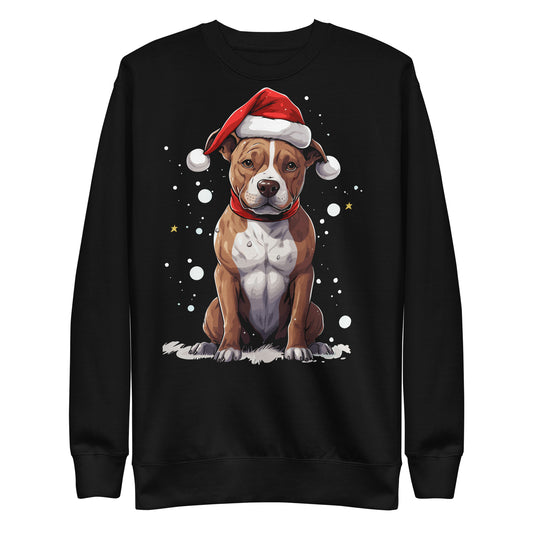 "Santa Paws" Festive Pitbull Holiday Unisex Sweatshirt - Pittie Choy