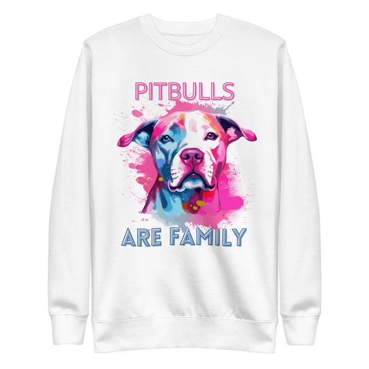 "Pitbulls Are Family" - Vibrant Pitbull Sweatshirt - Pittie Choy
