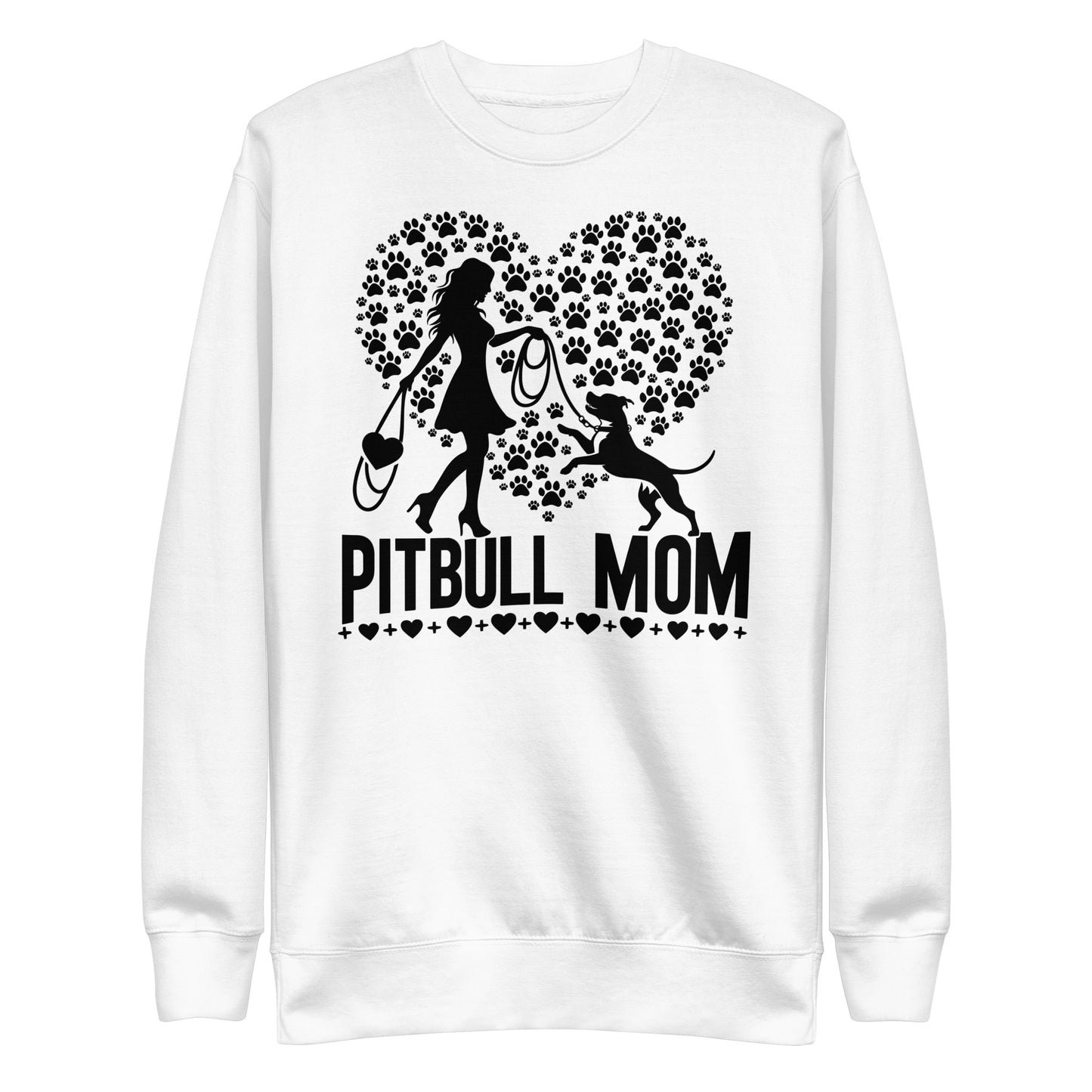 "Paws & Hearts" - Pitbull Mom Premium Sweatshirt - Pittie Choy