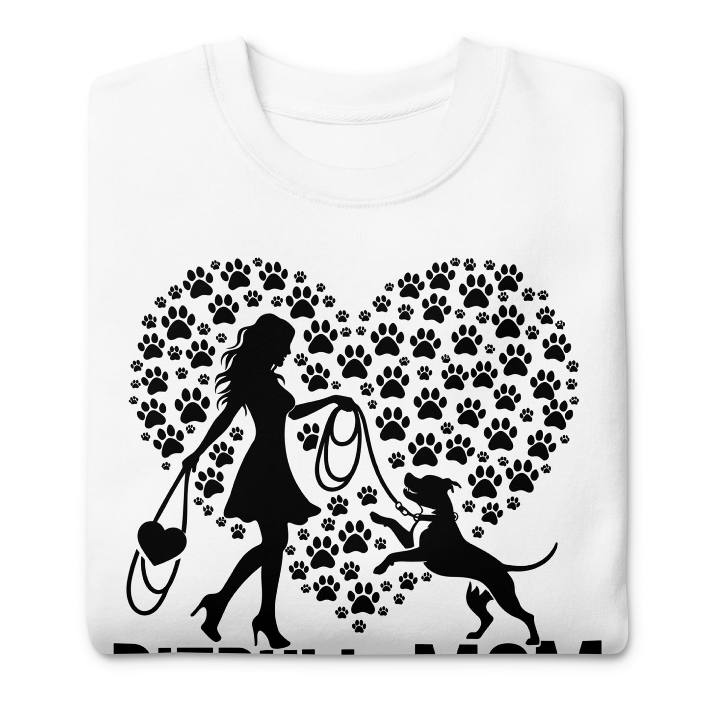 "Paws & Hearts" - Pitbull Mom Premium Sweatshirt - Pittie Choy