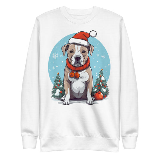 "Jolly Paws" - Pitbull Festive Holiday Sweatshirt - Pittie Choy