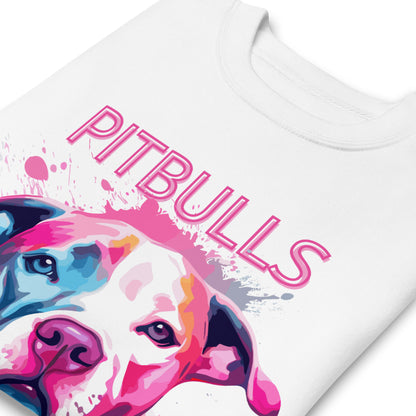 "Pitbulls Are Family" - Vibrant Pitbull Sweatshirt - Pittie Choy