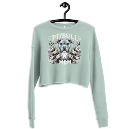 Pitbull Mom Crop Sweatshirt: Wear Your Pittie Pride - Pittie Choy